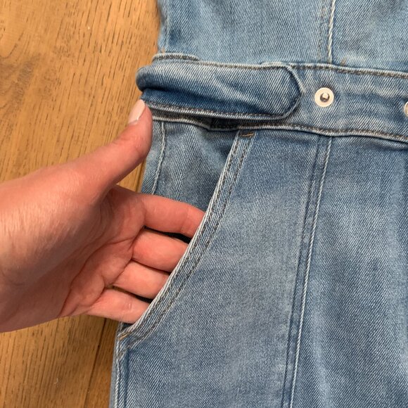 Women's Good American Fit For Success Jumpsuit Denim Jean Light Blue Size M - Picture 9 of 15